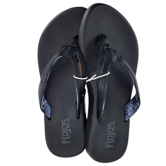 New FLOJOS Sandals Women's 6 Classic Slip-on Flip-flops Everyday shoes Black - Picture 4 of 15